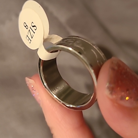 Stainless steel tribal silver ring - Picture 4 of 4